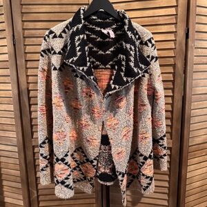 Love On A Hanger Women's Medium Open Front Cardigan Boho Style